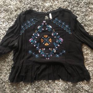 Women’s Black Long Sleeve Blouse